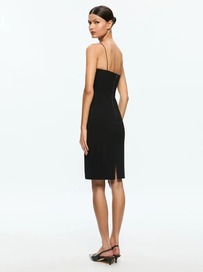 Dresses Women Alice Olivia Ada Peekaboo Dress Blackoff White