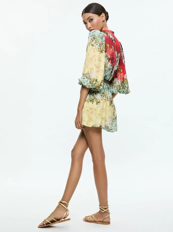 Dresses Women Alice Olivia Antonette Long Sleeve Button Front Mini Dress Oakley