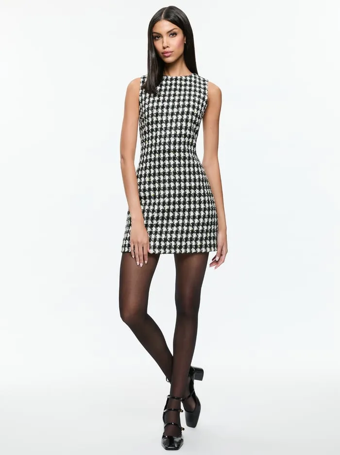 Dresses Women Alice Olivia Clyde Mini Dress Blackwhite