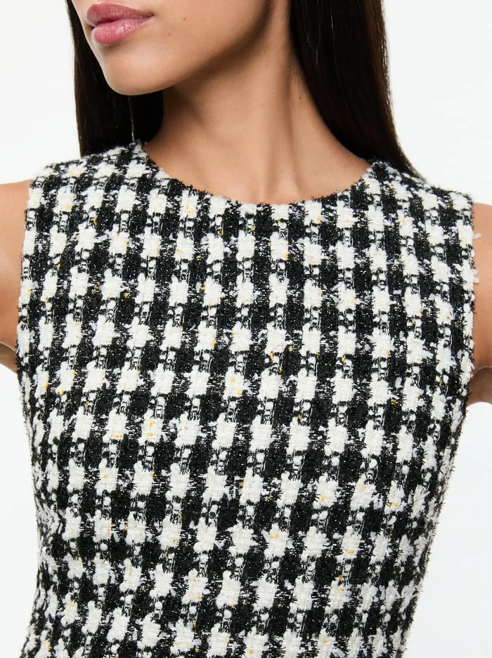 Dresses Women Alice Olivia Clyde Mini Dress Blackwhite