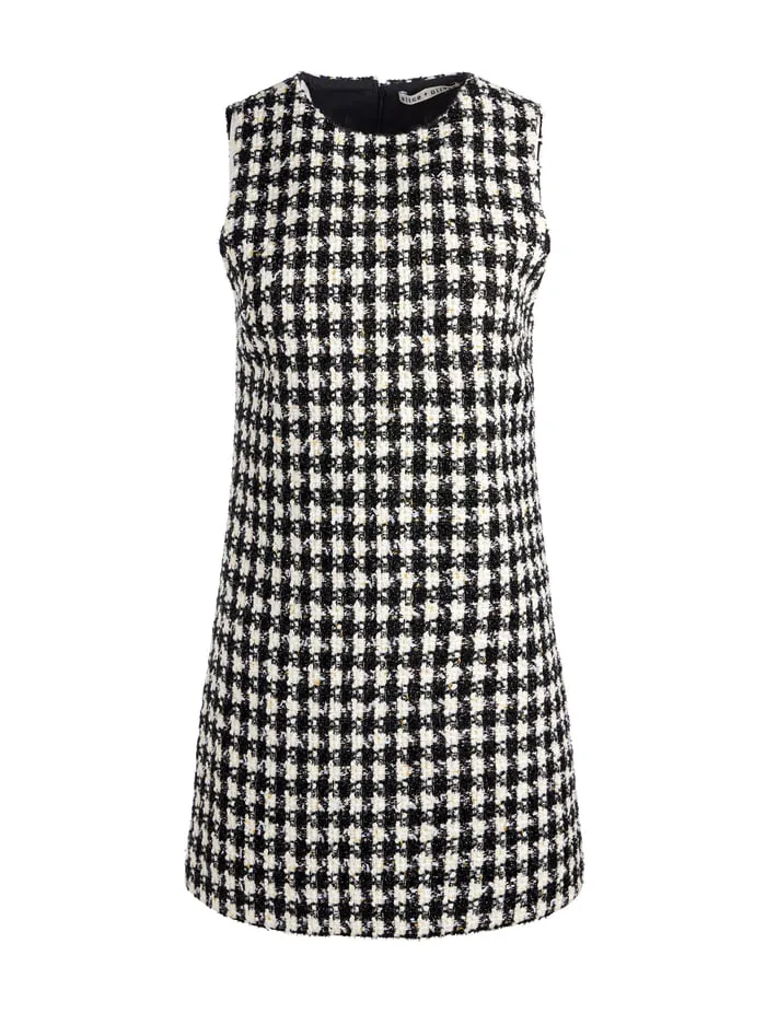 Dresses Women Alice Olivia Clyde Mini Dress Blackwhite