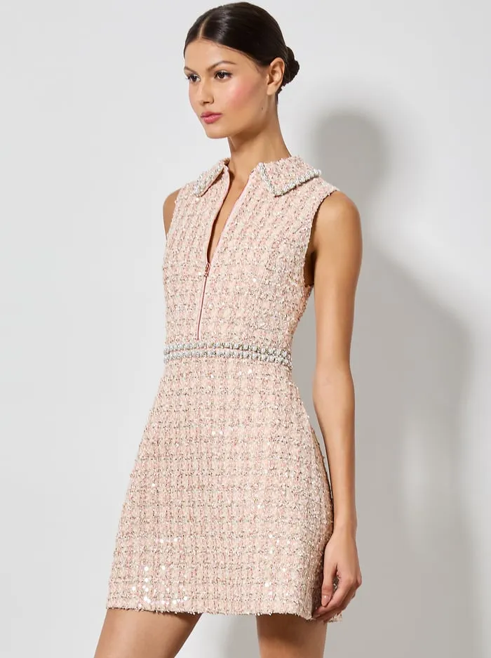 Dresses Women Alice Olivia Ellis Mini Dress Pearl Blush