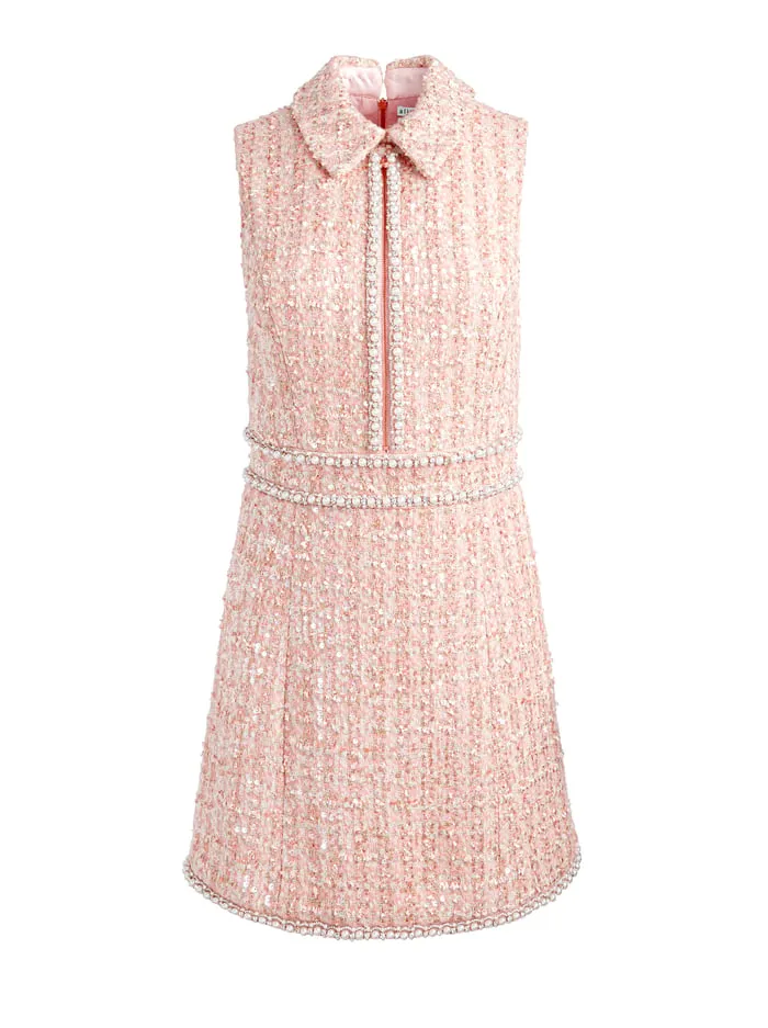 Dresses Women Alice Olivia Ellis Mini Dress Pearl Blush
