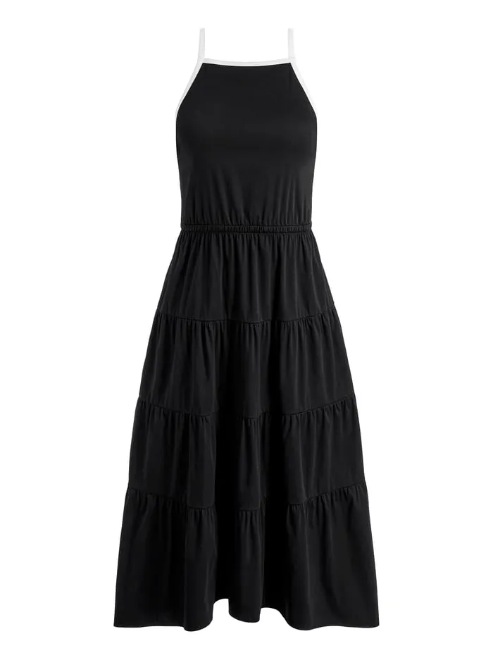 Dresses Women Alice Olivia Hartley Gathered Midi Dress Blackoff White