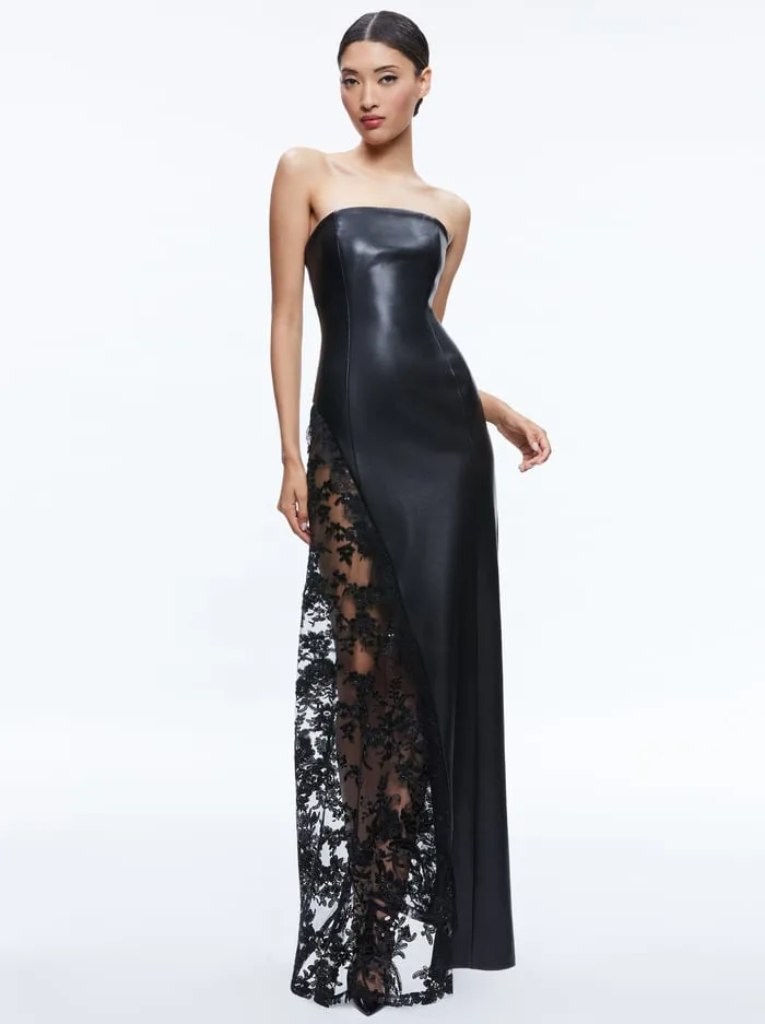 Dresses Women Alice Olivia Retha Vegan Gown Black