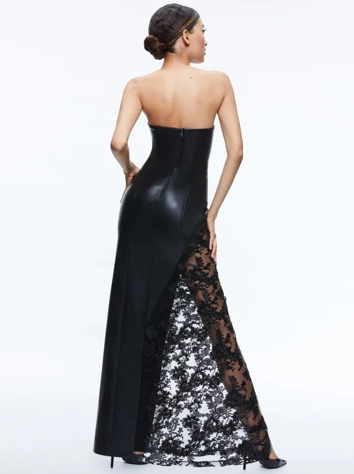 Dresses Women Alice Olivia Retha Vegan Gown Black