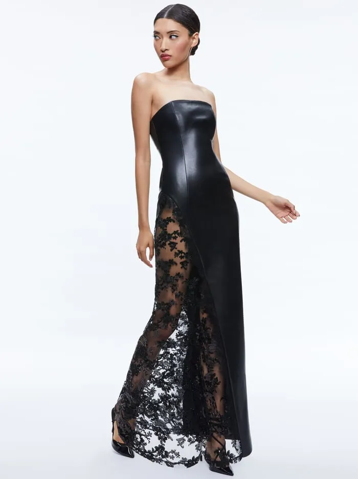 Dresses Women Alice Olivia Retha Vegan Gown Black