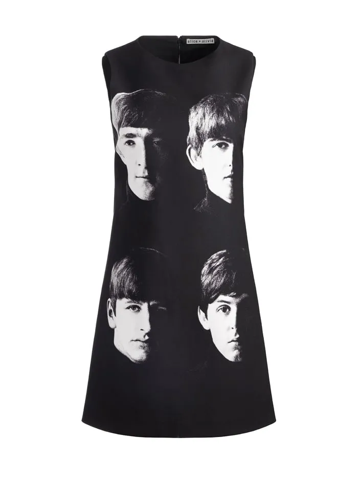 Dresses Women Alice Olivia The Beatles Clyde Shift Dress Fab Four