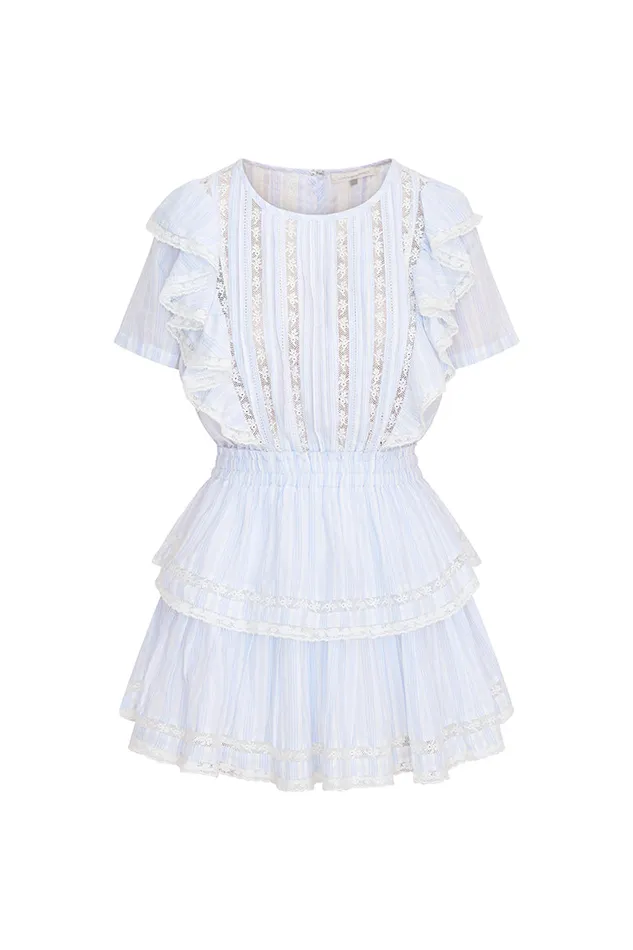Dresses WomenKids LoveShackFancy Natasha Stripe Cotton Mini Dress Vintage Voyage