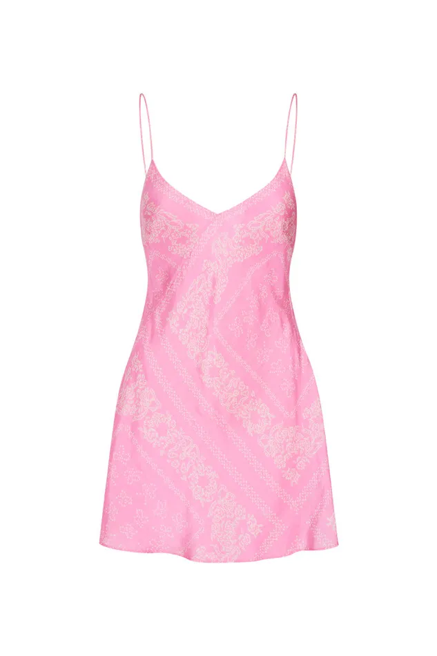 Dresses Women LoveShackFancy Raja Bandana Mini Dress Cupid Kiss
