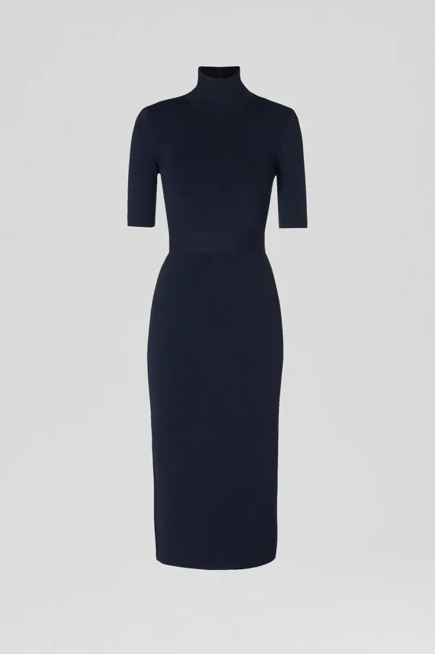Dresses Women Scanlan Theodore CREPE KNIT SHORT SLEEVE POLO DRESS Navy Dresses Women Scanlan Theodore CREPE KNIT SHORT SLEEVE POLO DRESS Navy