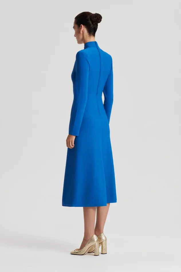 Dresses Women Scanlan Theodore CREPE KNIT TURBAN TWIST DRESS Prussianblue Dresses Women Scanlan Theodore CREPE KNIT TURBAN TWIST DRESS Prussianblue