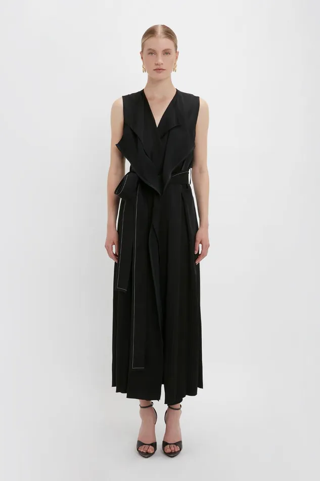 Dresses Women Victoria Beckham Trench Dress In Black