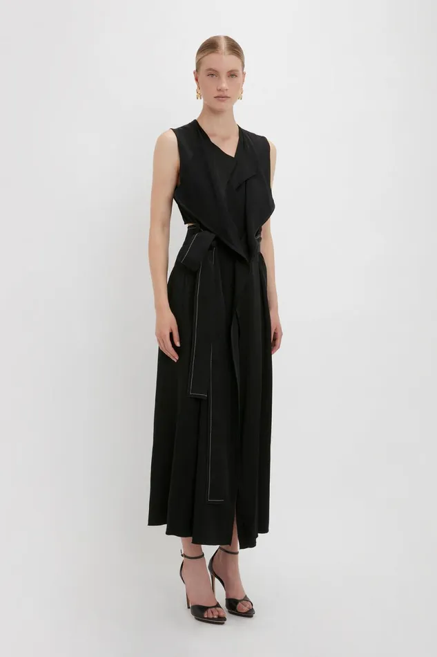 Dresses Women Victoria Beckham Trench Dress In Black