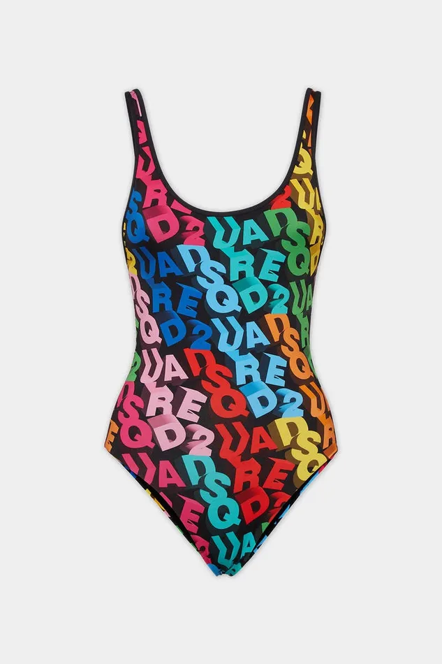 Dsquared2 Beachwear Allover Logo OnePiece Fantasy 8211 Women