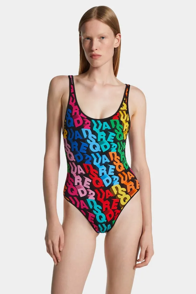 Dsquared2 Beachwear Allover Logo OnePiece Fantasy 8211 Women
