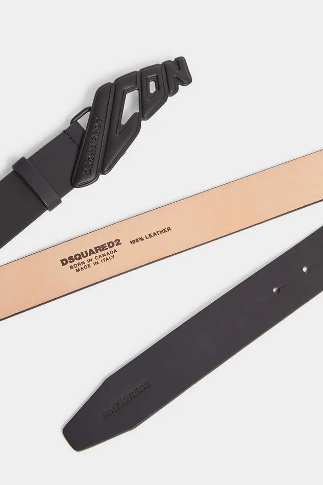 Dsquared2 Belts Icon New Generation Plaque Belt Black 8211 Men