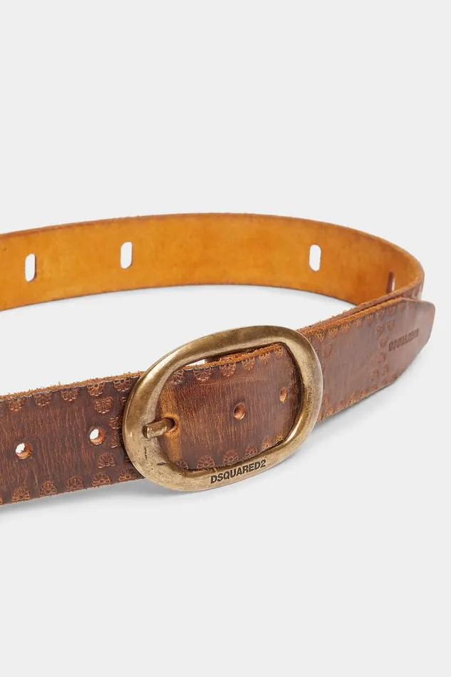Dsquared2 Belts Vintage Buckle Belt Cognac 8211 Men