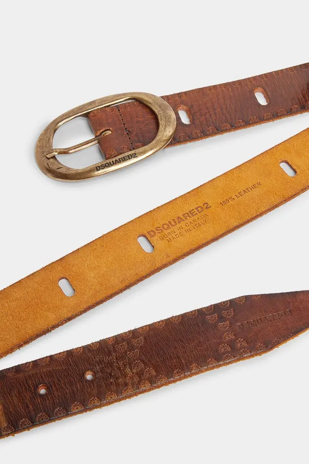 Dsquared2 Belts Vintage Buckle Belt Cognac 8211 Men