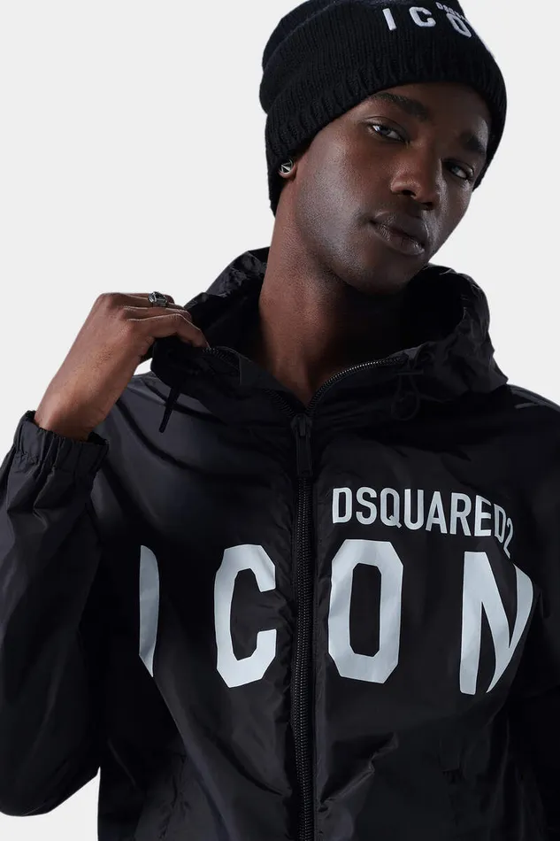 Dsquared2 Coats and Outerwear Icon Sport Windbreaker Black 8211 Men