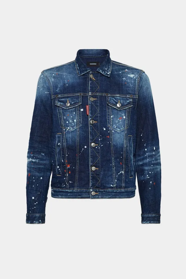 Dsquared2 Coats and Outerwear Medium Easy Wash Dan Jean Jacket Navy 8211 Men