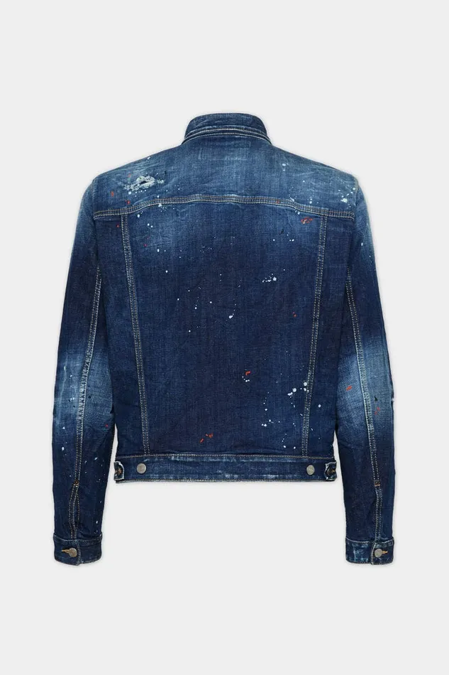 Dsquared2 Coats and Outerwear Medium Easy Wash Dan Jean Jacket Navy 8211 Men