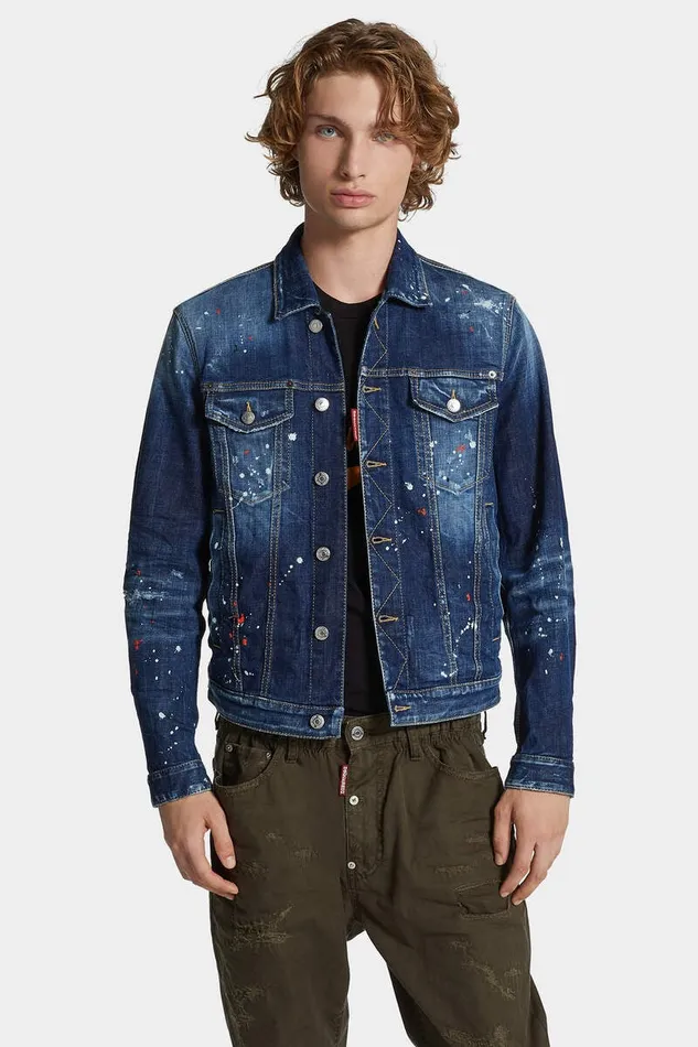 Dsquared2 Coats and Outerwear Medium Easy Wash Dan Jean Jacket Navy 8211 Men