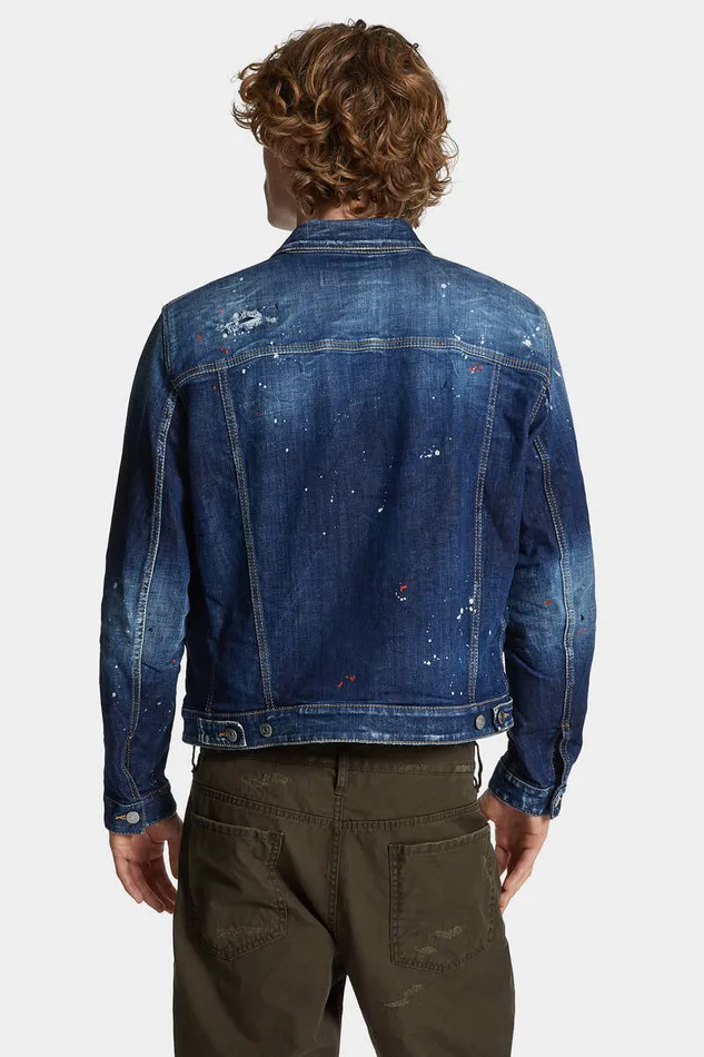 Dsquared2 Coats and Outerwear Medium Easy Wash Dan Jean Jacket Navy 8211 Men