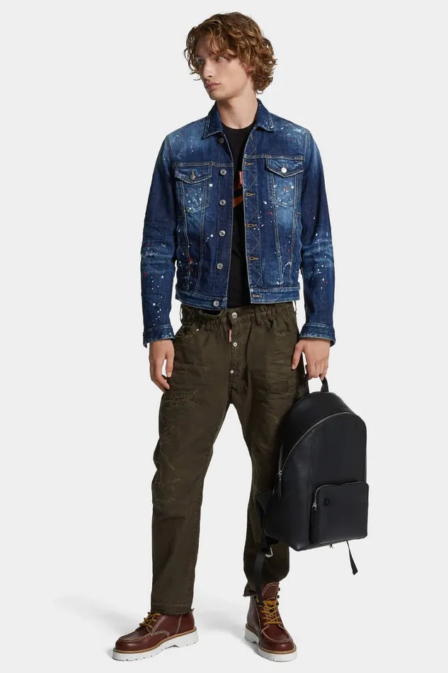 Dsquared2 Coats and Outerwear Medium Easy Wash Dan Jean Jacket Navy 8211 Men