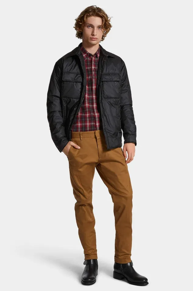 Dsquared2 Coats and Outerwear Military Light Puffer Shirt Black 8211 Men
