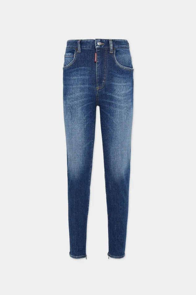 Dsquared2 Jeans Medium Easy Wash High Waist Twiggy Jeans Navy 8211 Women