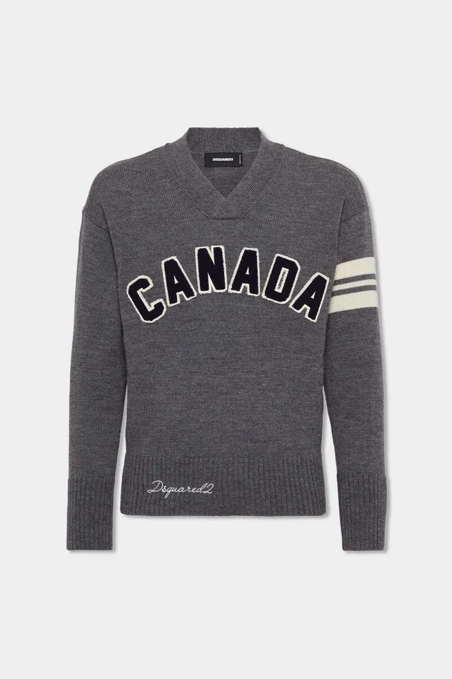 Dsquared2 Knitwear Canada College Pullover Grey 8211 Men