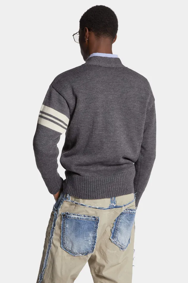Dsquared2 Knitwear Canada College Pullover Grey 8211 Men