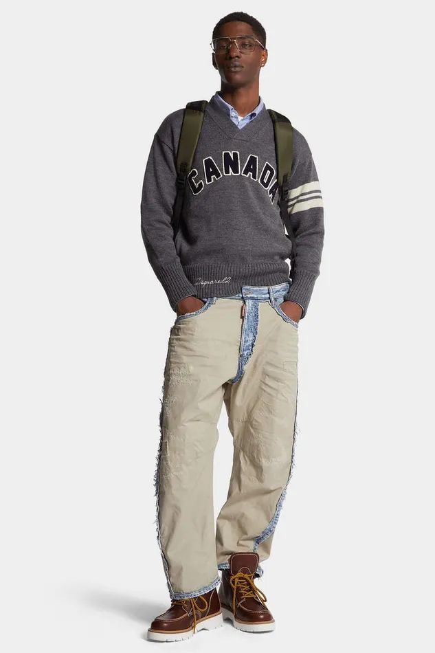 Dsquared2 Knitwear Canada College Pullover Grey 8211 Men