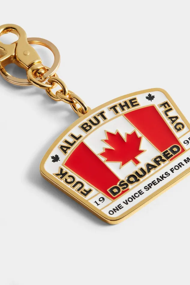 Dsquared2 Other Accessories Canadian Flag Key Ring Gold 8211 Men