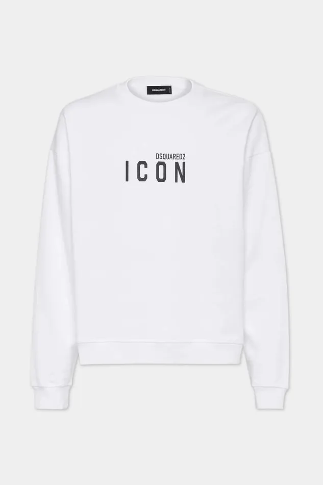 Dsquared2 Sweatshirts Icon Relax Fit Sweatshirt White 8211 Men