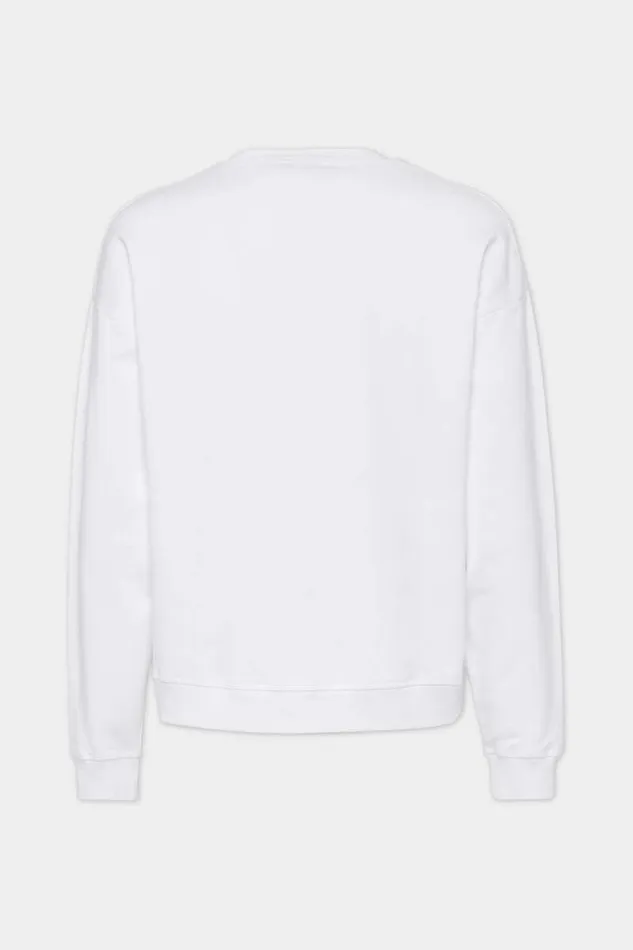 Dsquared2 Sweatshirts Icon Relax Fit Sweatshirt White 8211 Men