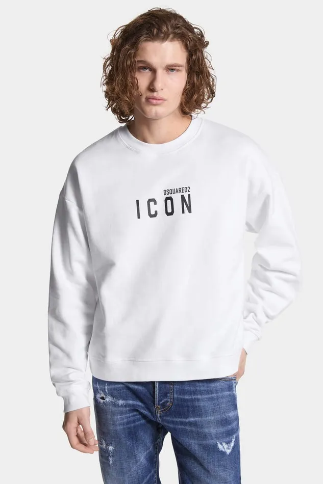 Dsquared2 Sweatshirts Icon Relax Fit Sweatshirt White 8211 Men