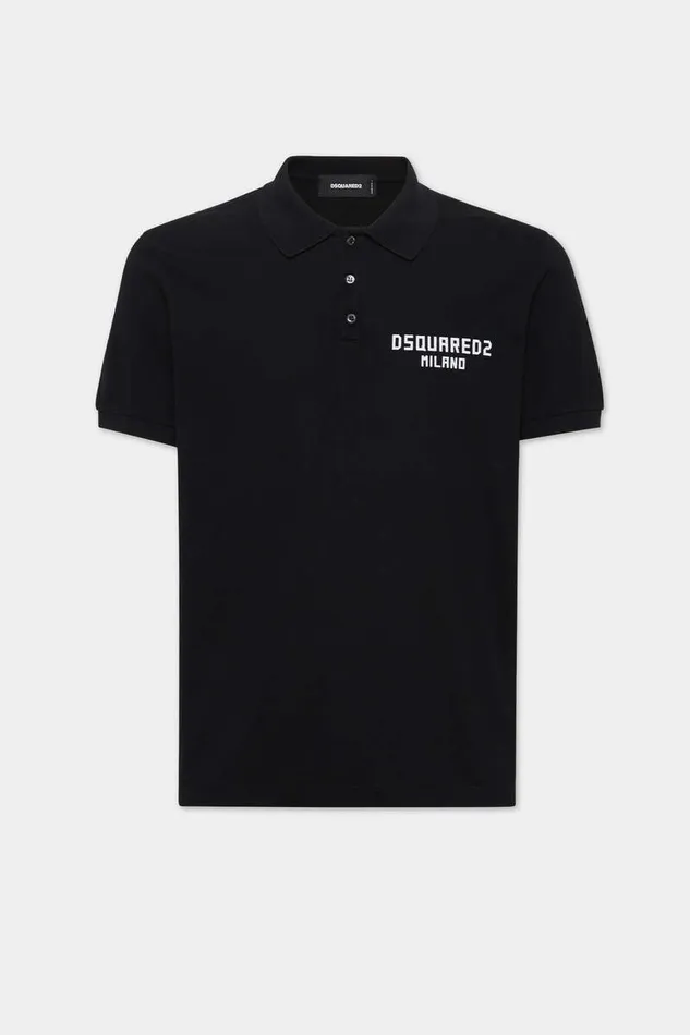 Dsquared2 TShirts and Polo Dyed Tennis Fit Milano Polo Bordeaux 8211 Men