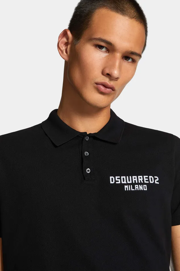 Dsquared2 TShirts and Polo Dyed Tennis Fit Milano Polo Bordeaux 8211 Men