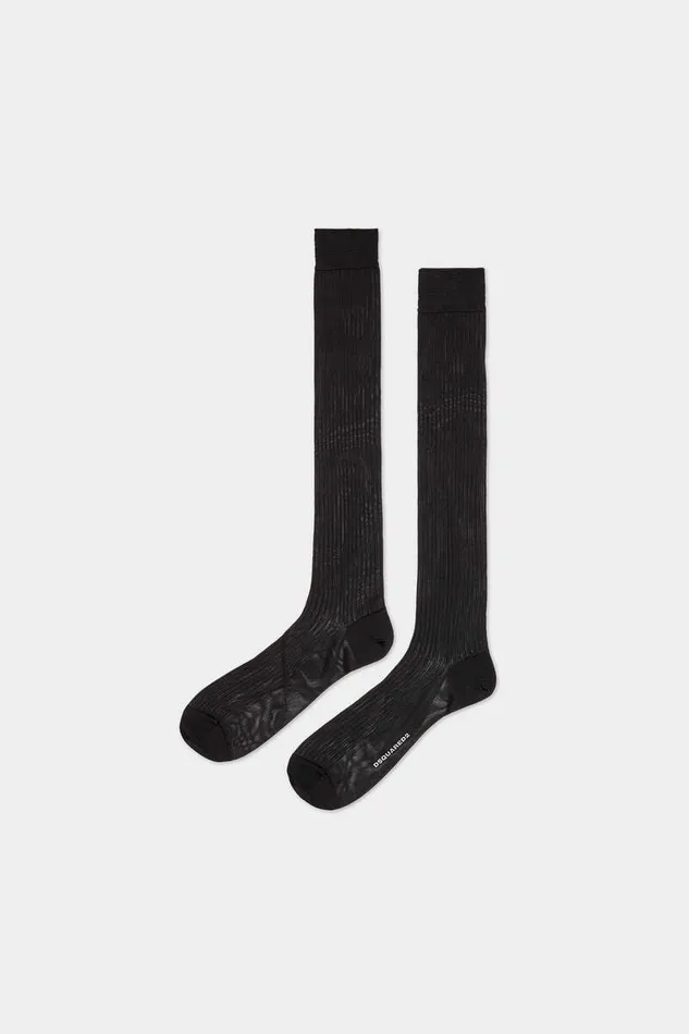 Dsquared2 Underwear D2 Classic High Socks Black 8211 Men