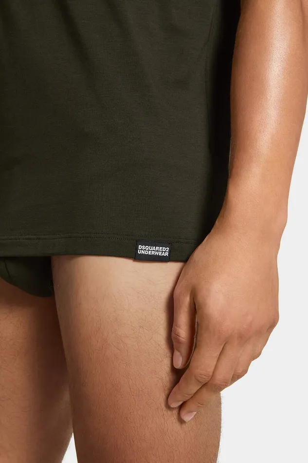 Dsquared2 Underwear Embroidered Logo TShirt Dark Green 8211 Men