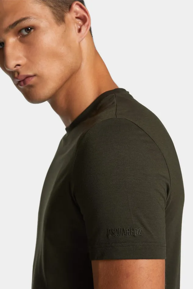 Dsquared2 Underwear Embroidered Logo TShirt Dark Green 8211 Men