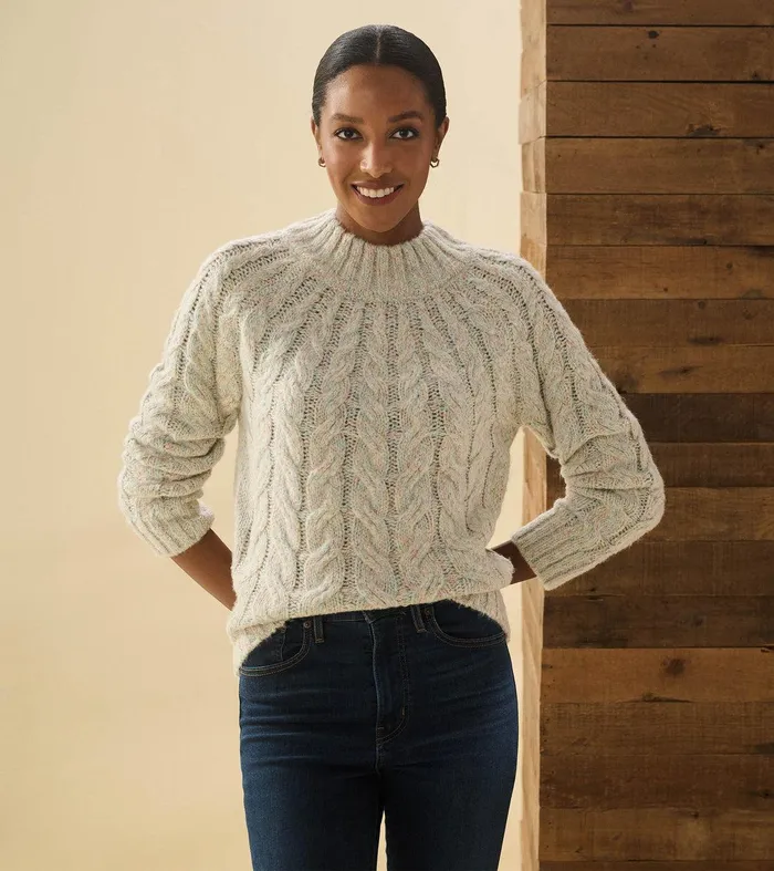 Dylan Cable Knit Sweater 8211 Clear Rainbow Hatley