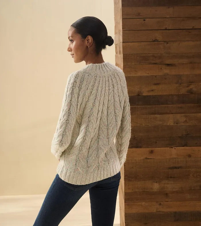 Dylan Cable Knit Sweater 8211 Clear Rainbow Hatley