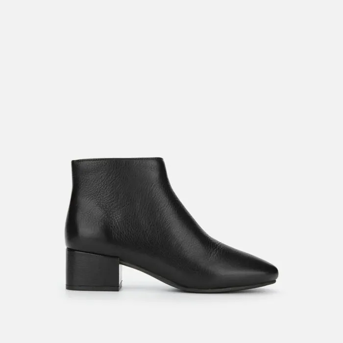 Ella Leather Block Heel Bootie Black Women Kenneth Cole Boots Booties