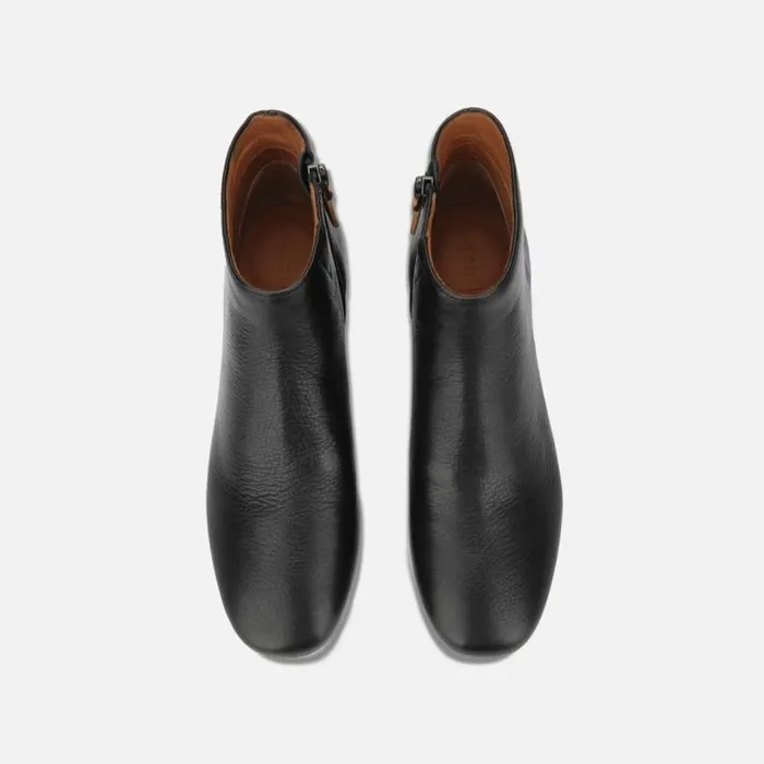 Ella Leather Block Heel Bootie Black Women Kenneth Cole Boots Booties