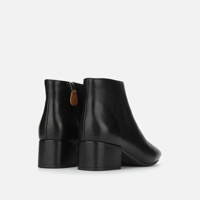 Ella Leather Block Heel Bootie Black Women Kenneth Cole Boots Booties