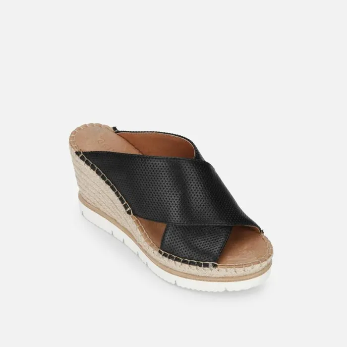 Elyssa Black Leather Wedge Sandal Black Women Kenneth Cole Gentle Souls Elyssa Black Leather Wedge Sandal Black Women Kenneth Cole Gentle Souls