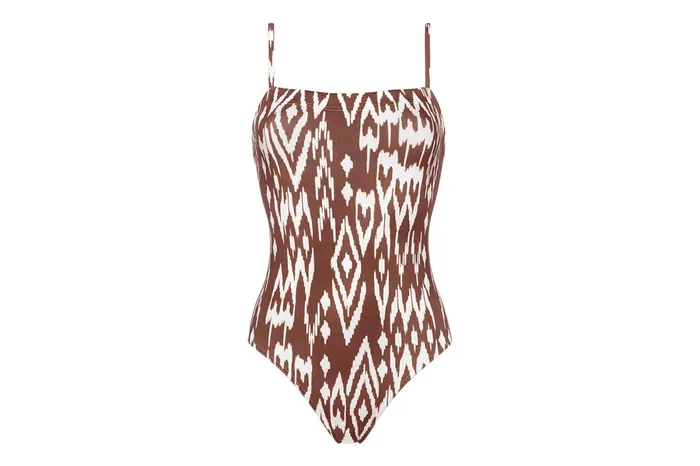ERES Cloud Tank OnePiece Imprime Wind Coffee Women OnePiece Swimsuits
